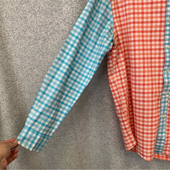 SADDLEBRED Vintage Oxford Men's Long Sleeve Button Down Checkered Shirt Med #955 - Picture 4 of 11